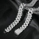 3 piezas de cadena cubana para hombre